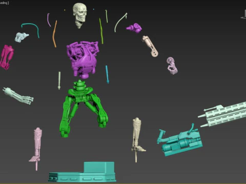 O TERMINADOR T-800 V2 Modelo de Impressão 3D