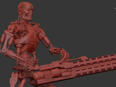 O TERMINADOR T-800 V2 Modelo de Impressão 3D