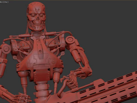 O TERMINADOR T-800 V2 Modelo de Impressão 3D