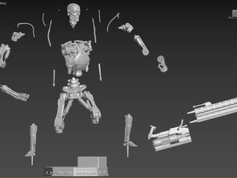O TERMINADOR T-800 V2 Modelo de Impressão 3D