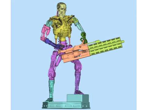 O TERMINADOR T-800 V2 Modelo de Impressão 3D