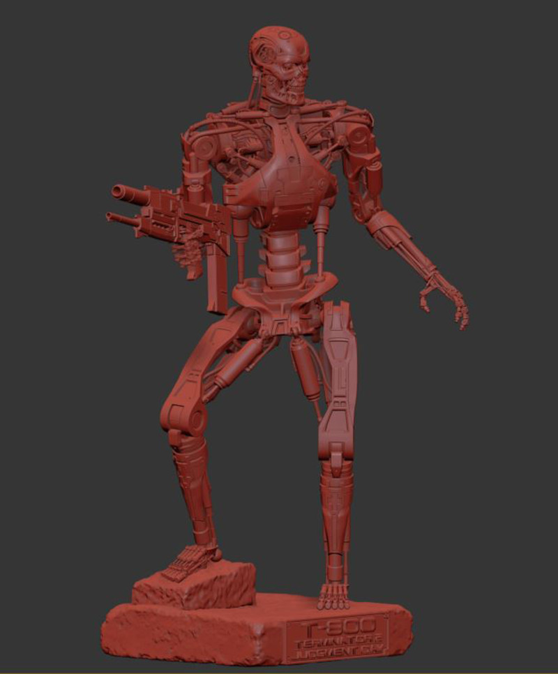 T-800 Terminator 2 Judgment Day V3 High Detal 3Dプリントモデル .c4d .max .obj .3ds .fbx .stl .blend