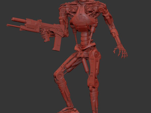 T-800 Terminator 2 Judgment Day V3 High Detal 3Dプリントモデル