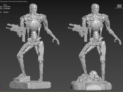 T-800 Terminator 2 Judgment Day V3 High Detal 3Dプリントモデル
