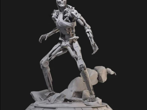ターミネーター T-800 エンドスケルトン T1 V2 3Dプリントモデル