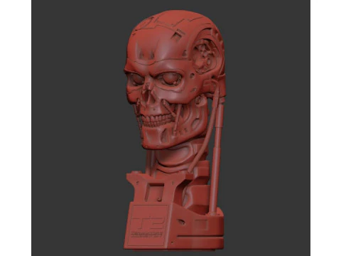 R&eacute;plica T-800 Skull Terminator 2 do Dia do Julgamento V3 Modelo de Impressão 3D