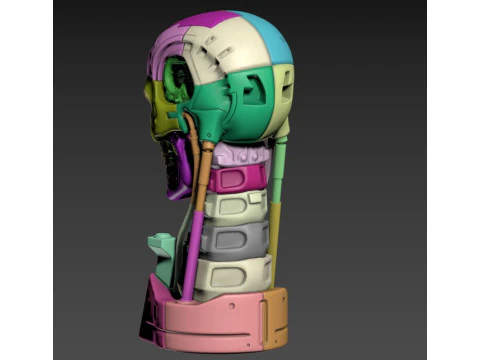 R&eacute;plica T-800 Skull Terminator 2 do Dia do Julgamento V3 Modelo de Impressão 3D
