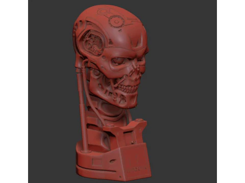 R&eacute;plica T-800 Skull Terminator 2 do Dia do Julgamento V3 Modelo de Impressão 3D