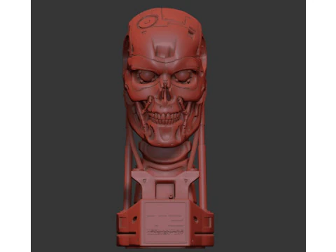 R&eacute;plica T-800 Skull Terminator 2 do Dia do Julgamento V3 Modelo de Impressão 3D