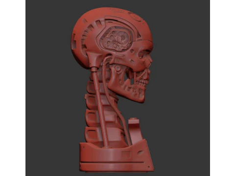 R&eacute;plica T-800 Skull Terminator 2 do Dia do Julgamento V3 Modelo de Impressão 3D