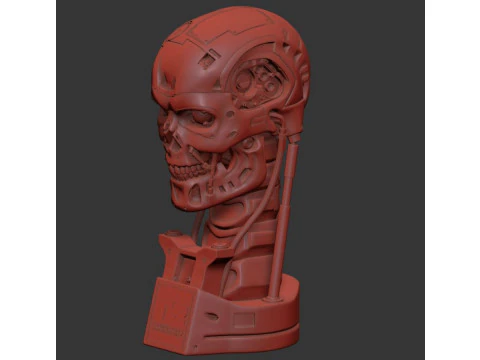 R&eacute;plica T-800 Skull Terminator 2 do Dia do Julgamento V3 Modelo de Impressão 3D