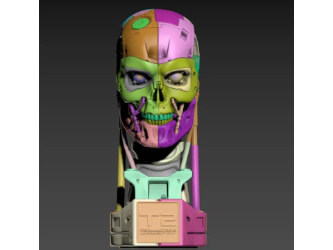 R&eacute;plica T-800 Skull Terminator 2 do Dia do Julgamento V3 Modelo de Impressão 3D