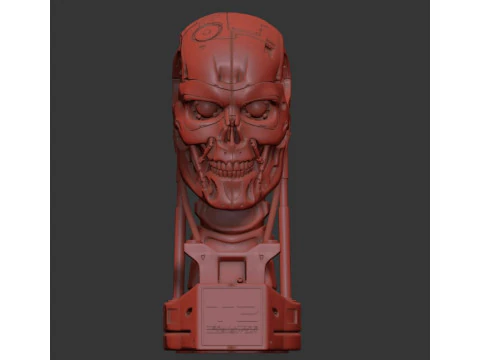 R&eacute;plica T-800 Skull Terminator 2 do Dia do Julgamento V3 Modelo de Impressão 3D
