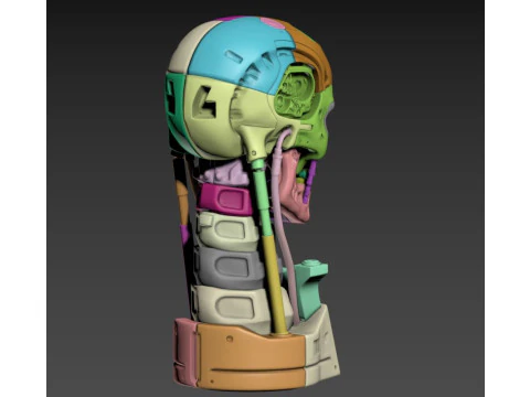 R&eacute;plica T-800 Skull Terminator 2 do Dia do Julgamento V3 Modelo de Impressão 3D