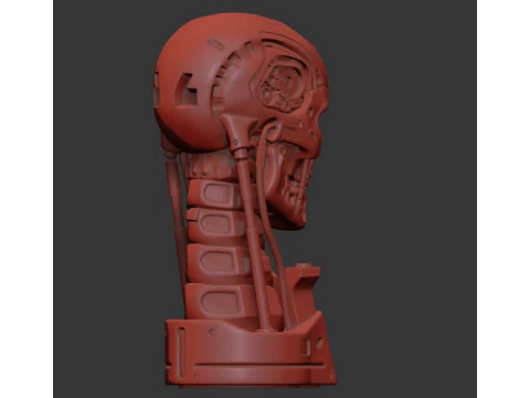 R&eacute;plica T-800 Skull Terminator 2 do Dia do Julgamento V3 Modelo de Impressão 3D