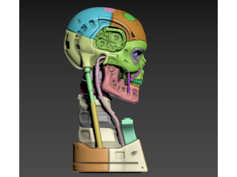 R&eacute;plica T-800 Skull Terminator 2 do Dia do Julgamento V3 Modelo de Impressão 3D