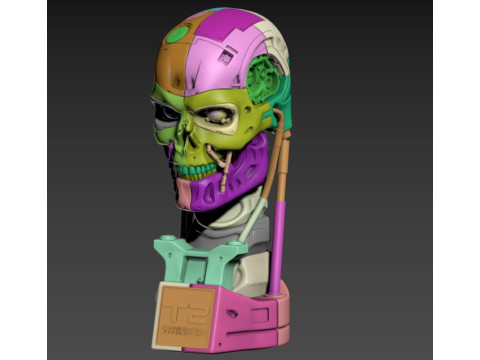 T-800 Skull Terminator 2 Judgment Day V3 Replica 3D Print Model