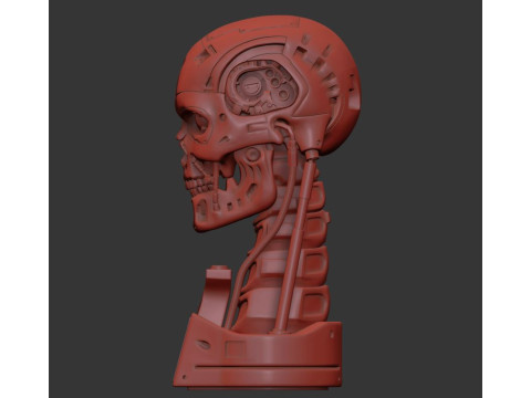 T-800 Skull Terminator 2 Judgment Day V3 Replica 3D प्रिंट मॉडल