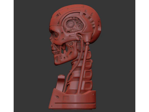 R&eacute;plica T-800 Skull Terminator 2 do Dia do Julgamento V3 Modelo de Impressão 3D