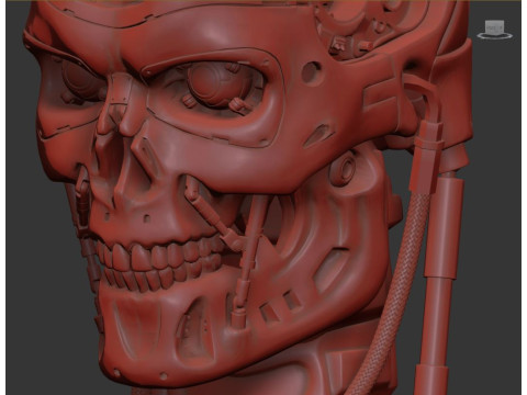 T-800 Skull Terminator 2 Judgment Day V3 Replica 3D प्रिंट मॉडल