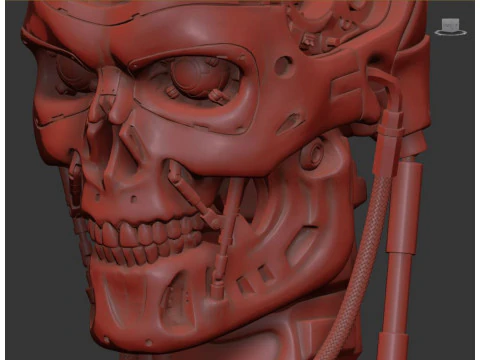 R&eacute;plica T-800 Skull Terminator 2 do Dia do Julgamento V3 Modelo de Impressão 3D