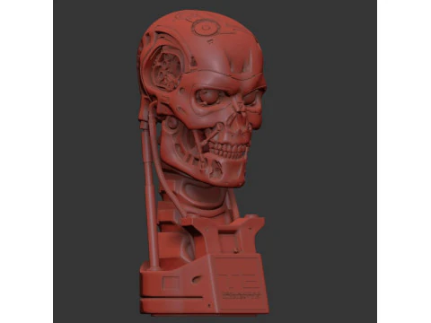 R&eacute;plica T-800 Skull Terminator 2 do Dia do Julgamento V3 Modelo de Impressão 3D