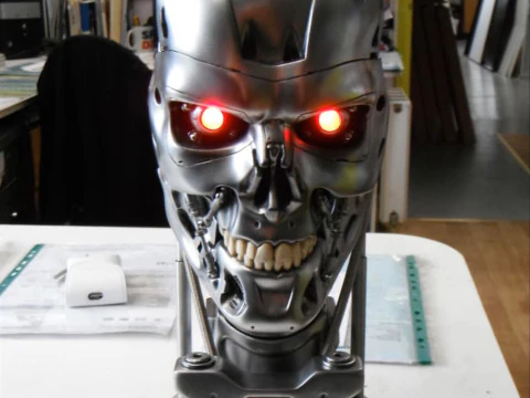 R&eacute;plica T-800 Skull Terminator 2 do Dia do Julgamento V3 Modelo de Impressão 3D