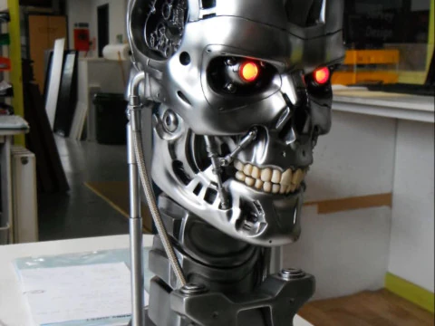 R&eacute;plica T-800 Skull Terminator 2 do Dia do Julgamento V3 Modelo de Impressão 3D