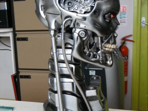 R&eacute;plica T-800 Skull Terminator 2 do Dia do Julgamento V3 Modelo de Impressão 3D