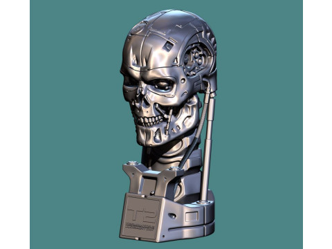 T-800 Skull Terminator 2 Judgment Day V3 Replica 3D प्रिंट मॉडल