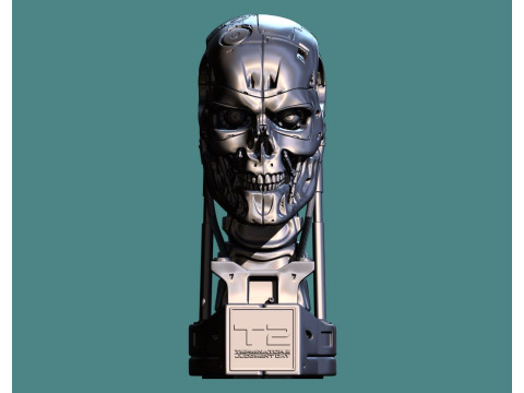T-800 Skull Terminator 2 Judgment Day V3 Replica 3D प्रिंट मॉडल