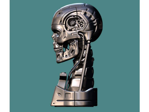 R&eacute;plica T-800 Skull Terminator 2 do Dia do Julgamento V3 Modelo de Impressão 3D
