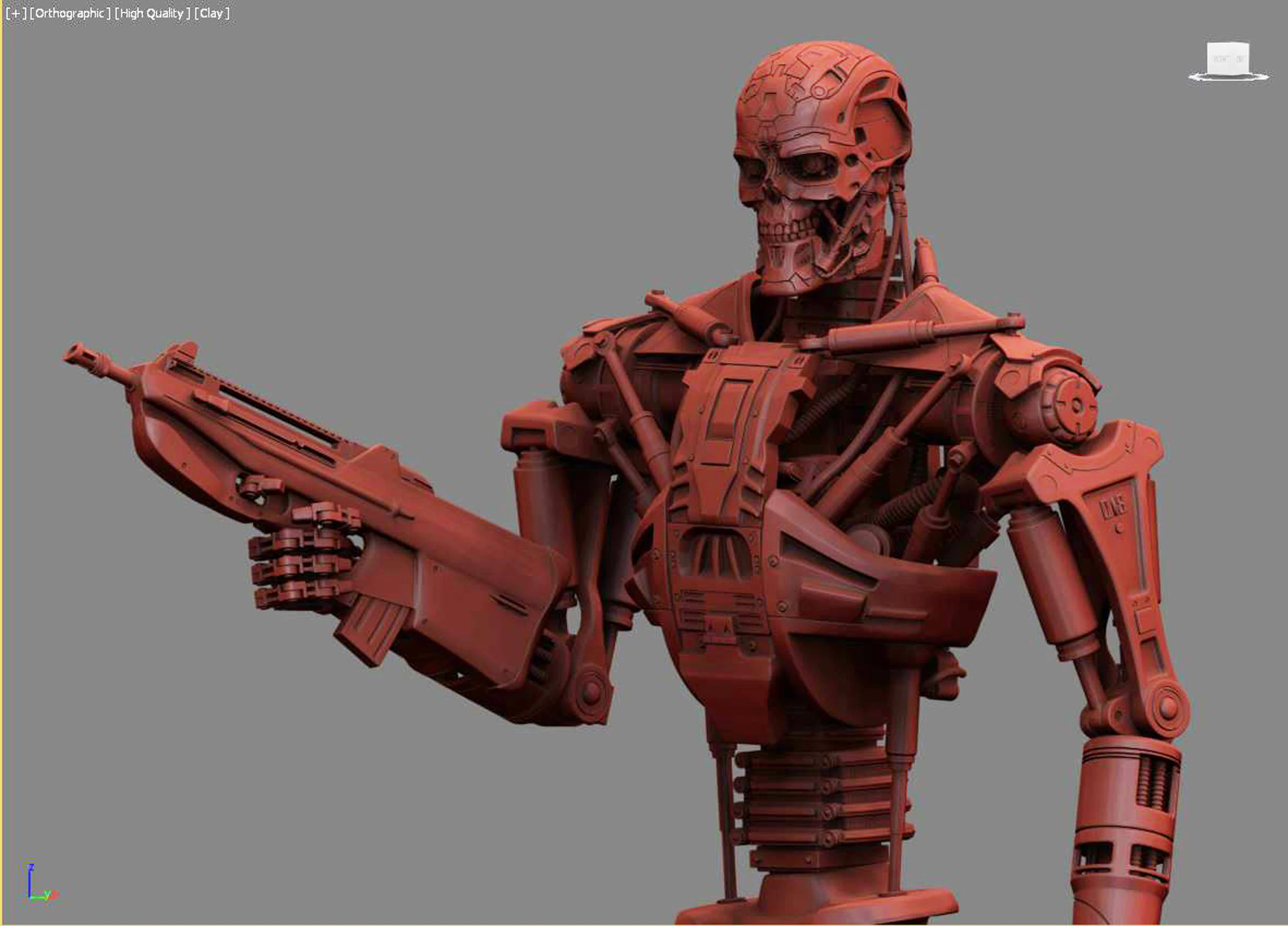 T-600 Terminator Salvation 3D Print Model .c4d .max .obj .3ds .fbx .stl .blend 