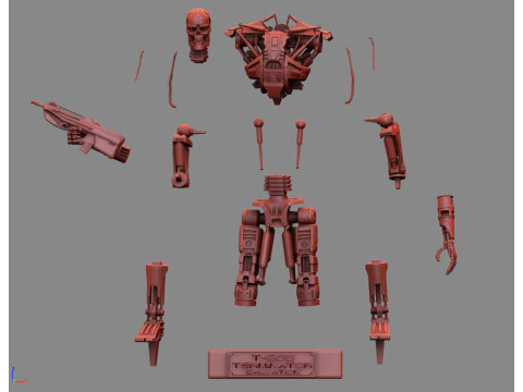 T-600 Terminator Salvation Model Cetak 3D
