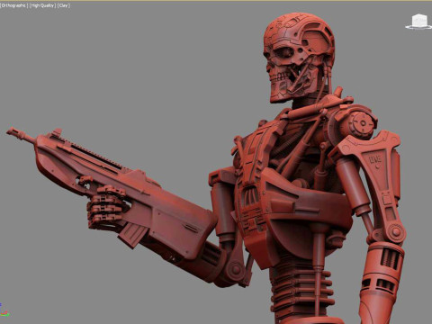 T-600 Terminator Salvation Model Cetak 3D
