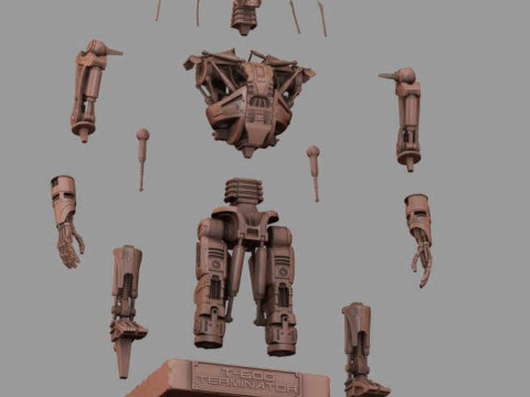 T-600 Terminator Salvation V2 3D-printmodel