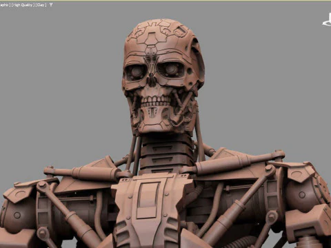 T-600 Terminator Salvation V2 3D Print Model