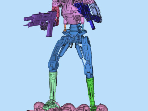Terminator T-800 Endoskeleton High Detal Model Cetak 3D