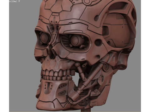 T-600 Skull Terminator Salvation Replica 3D print model 3D Принт Модель
