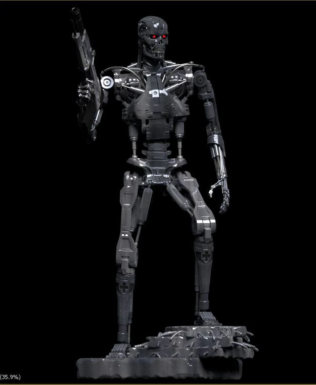 Terminator T-800 Endoskeleton Rekvizit T2 V4 3D Print Model .c4d .max .obj .3ds .fbx .stl .blend 