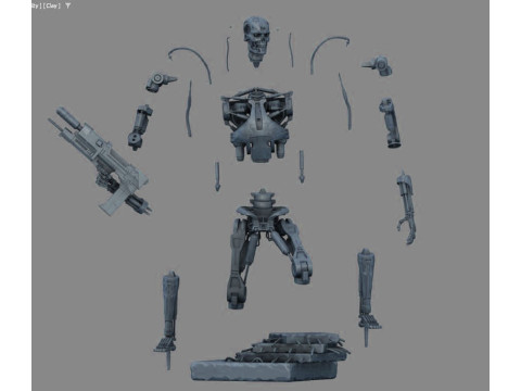 Terminator T-800 Endoskeleton Rekvizit T2 V4 3D Print Model