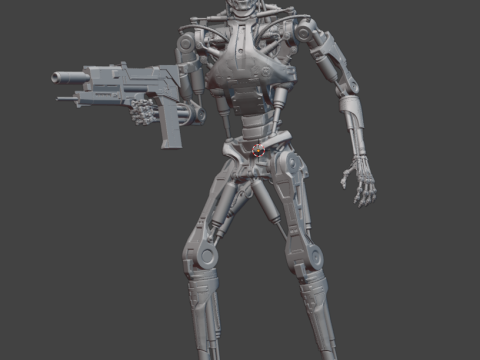 Terminator T-800 Endoskeleton Rekvizit T2 V5 Model Cetak 3D