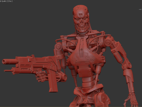 Terminator T-800 Endoskeleton Rekvizit T2 V5 3D 프린트 모델