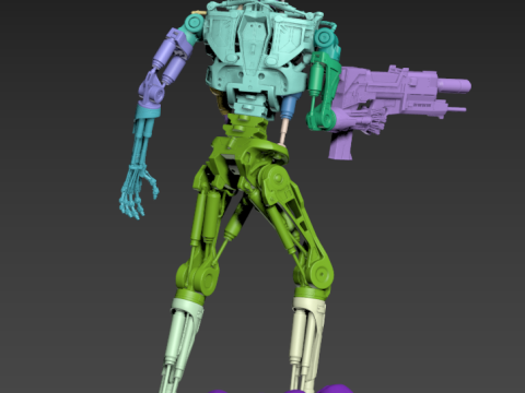 Terminator T-800 Endoskeleton Rekvizit T2 V5 3D 프린트 모델