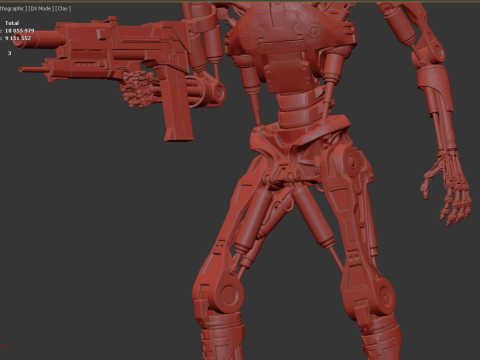 Terminator T-800 Endoskeleton Rekvizit T2 V5 3D 프린트 모델