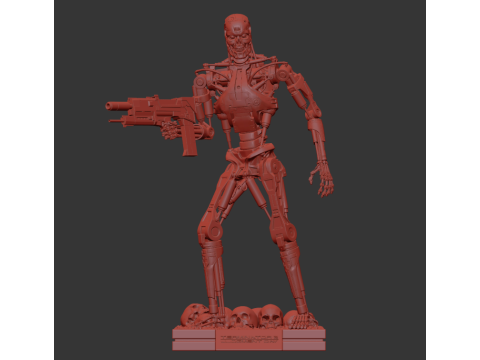 Terminator T-800 Endoskeleton Rekvizit T2 V5 3D 프린트 모델