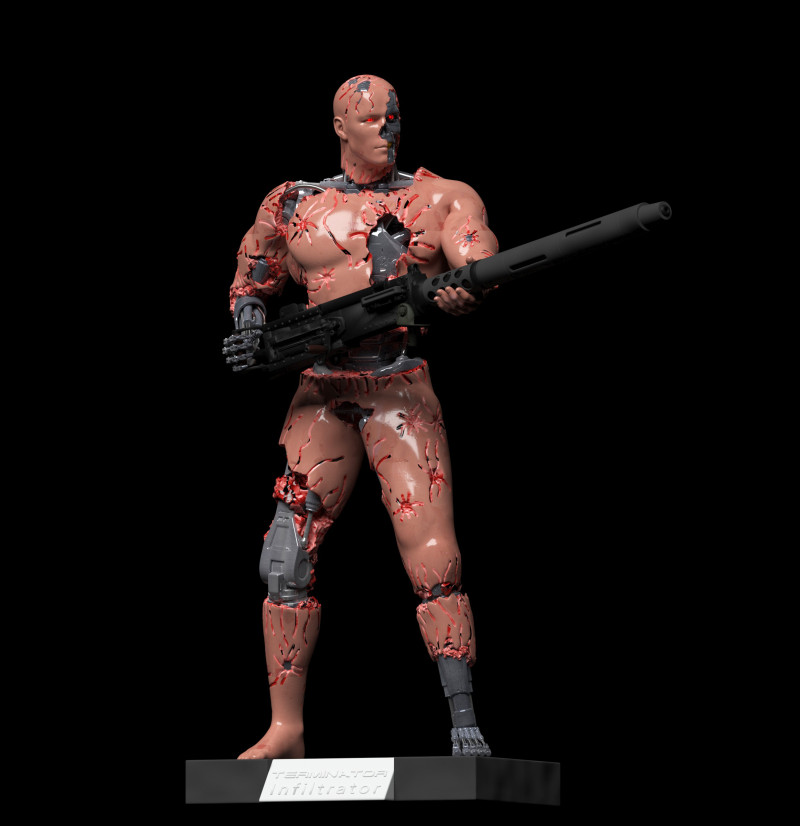 终结者 T-800 渗透者 3D 打印模型 .c4d .max .obj .3ds .fbx .stl .blend 