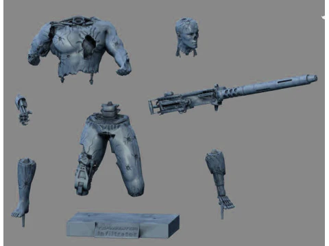 Terminator T-800 Infiltrator 3D Print Model