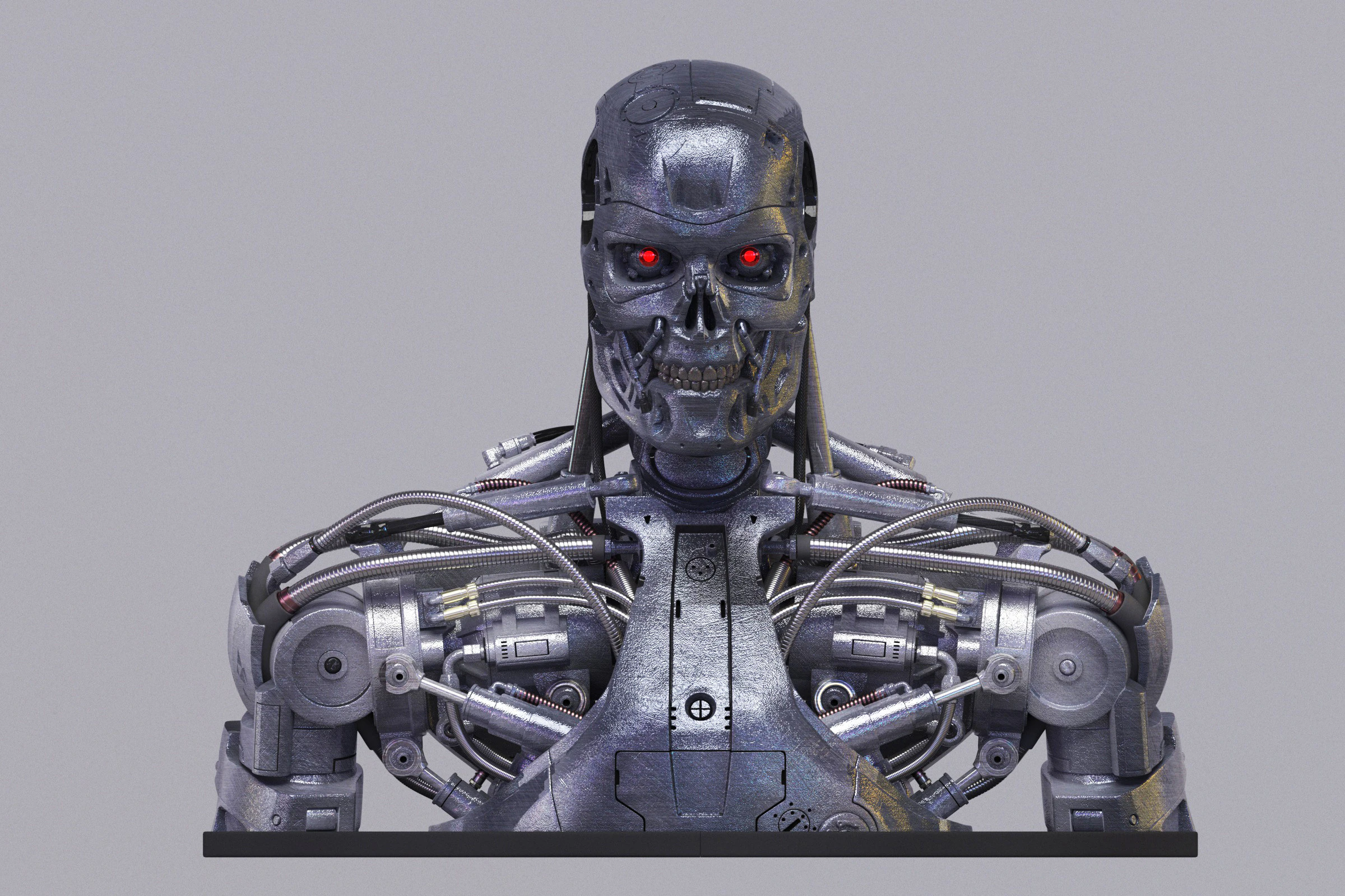 T-800 Bust Terminator Salvation Replica 3D Print Model .c4d .max .obj .3ds .fbx .stl .blend