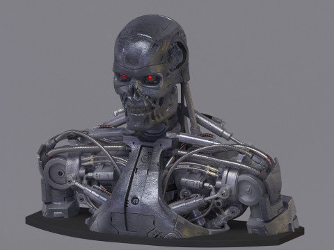 T-800 Bust Terminator Salvation Replica 3D Print Model